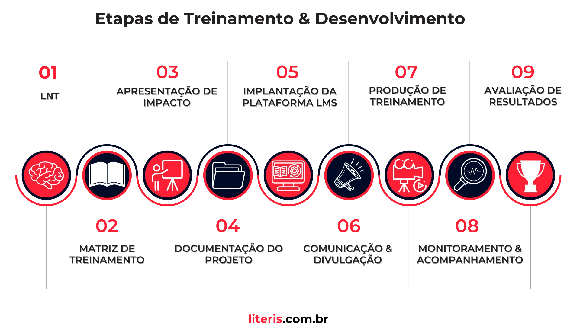 Grafico etapas do treinamento e desenvolvimento